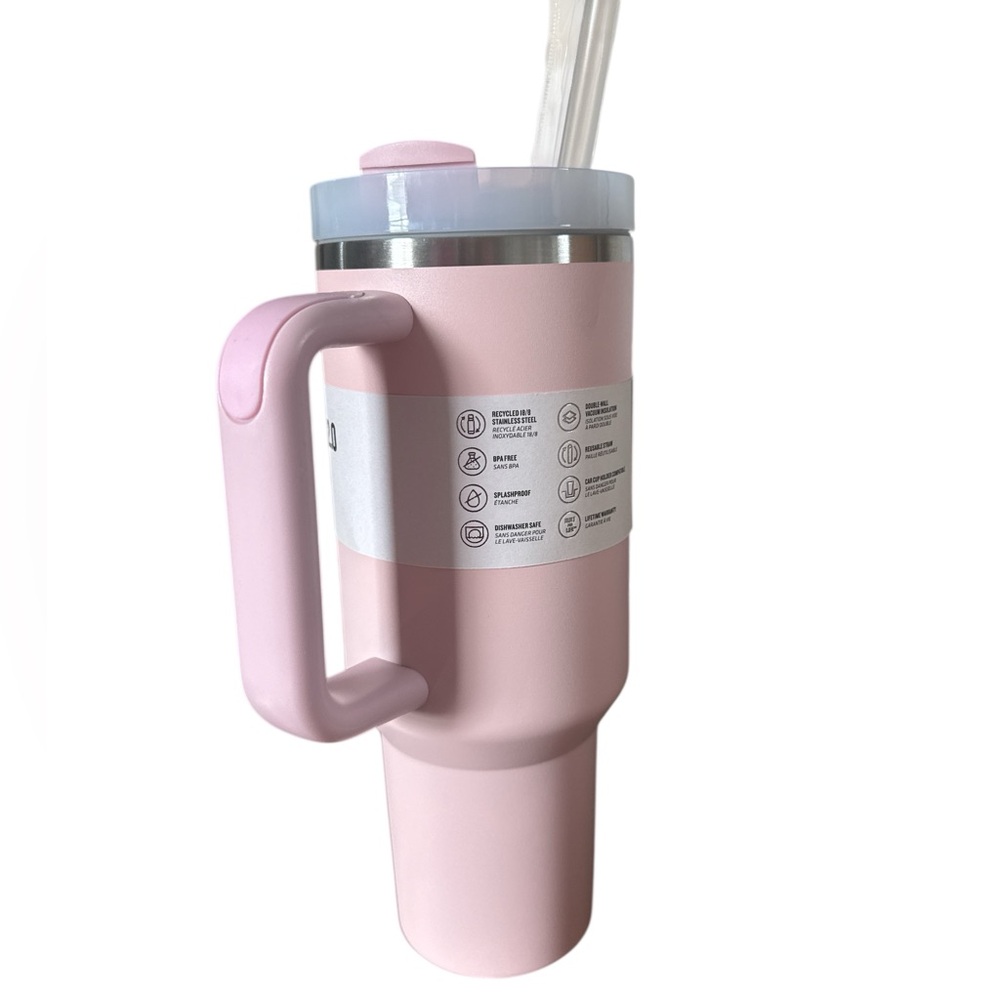 NWT Stanley Cherry Blossom Pink Double Insulated Tumbler with Handle